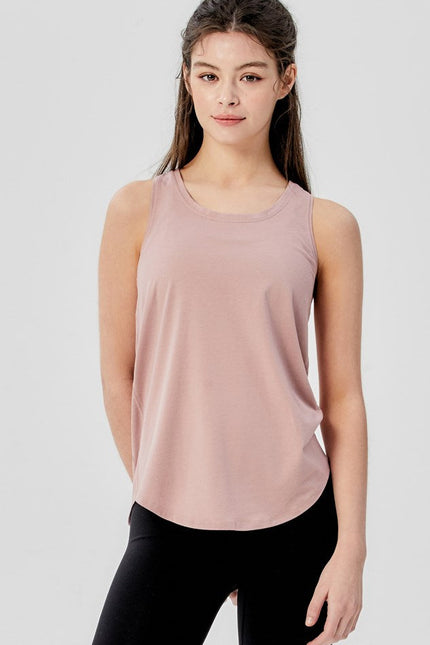 Pinch Me Pleated Racerback Tank-rebody-Mauve Pink-XS-Urbanheer