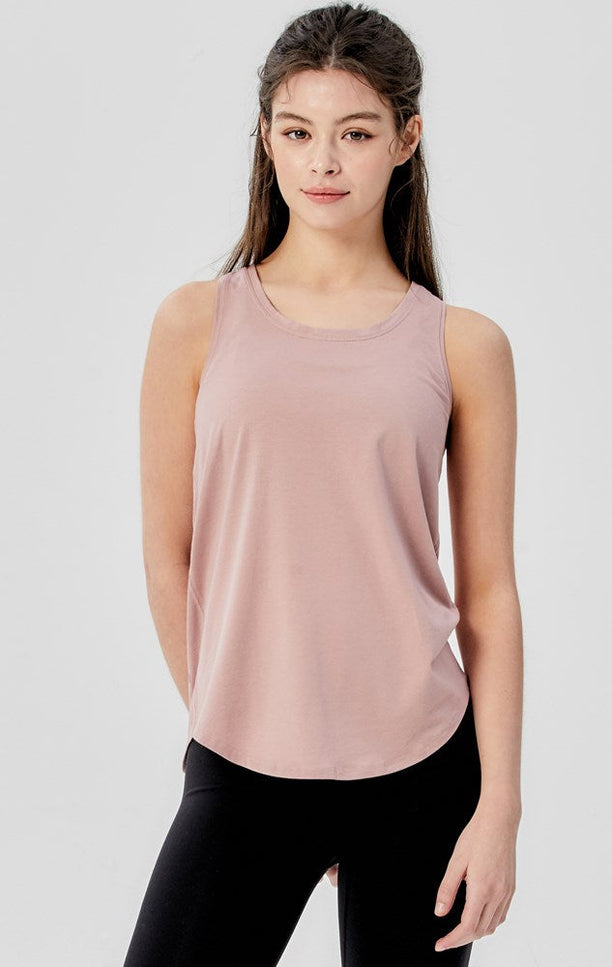 Pinch Me Pleated Racerback Tank-rebody-Mauve Pink-XS-Urbanheer