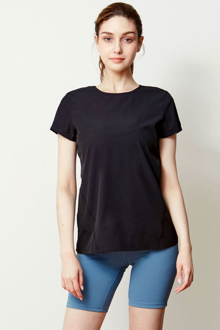 Airy Mile Laser Cut Mesh Top-Clothing - Women-rebody-Black-XS-Urbanheer