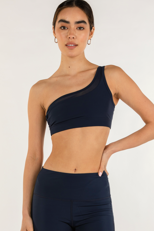 On Duty Mesh One Shoulder Silkiflex™ Bra-rebody-Cool Navy-XS-Urbanheer