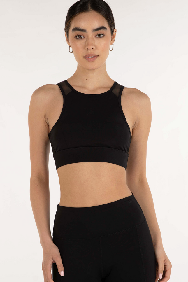 Venti Mesh Longline Silkiflex™ Longline Bra-rebody-Midnight Black-XS-Urbanheer