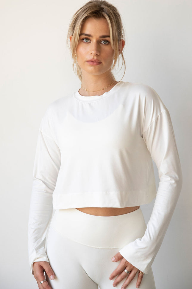 Go With The Flow Crop Long Sleeve-Clothing - Women-rebody-Bone-XS-Urbanheer