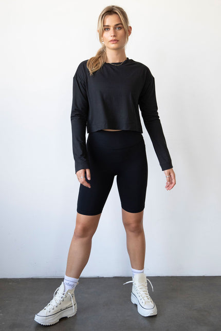 Go With The Flow Crop Long Sleeve-Clothing - Women-rebody-Urbanheer