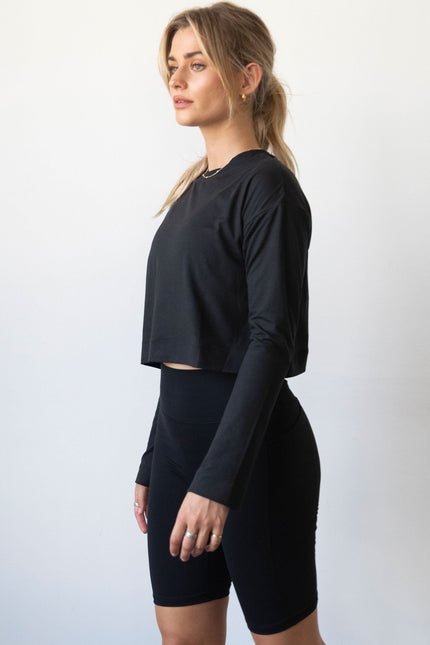 Go With The Flow Crop Long Sleeve-Clothing - Women-rebody-Urbanheer