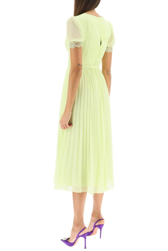 Self portrait pleated chiffon midi dress-Self Portrait-8-Urbanheer