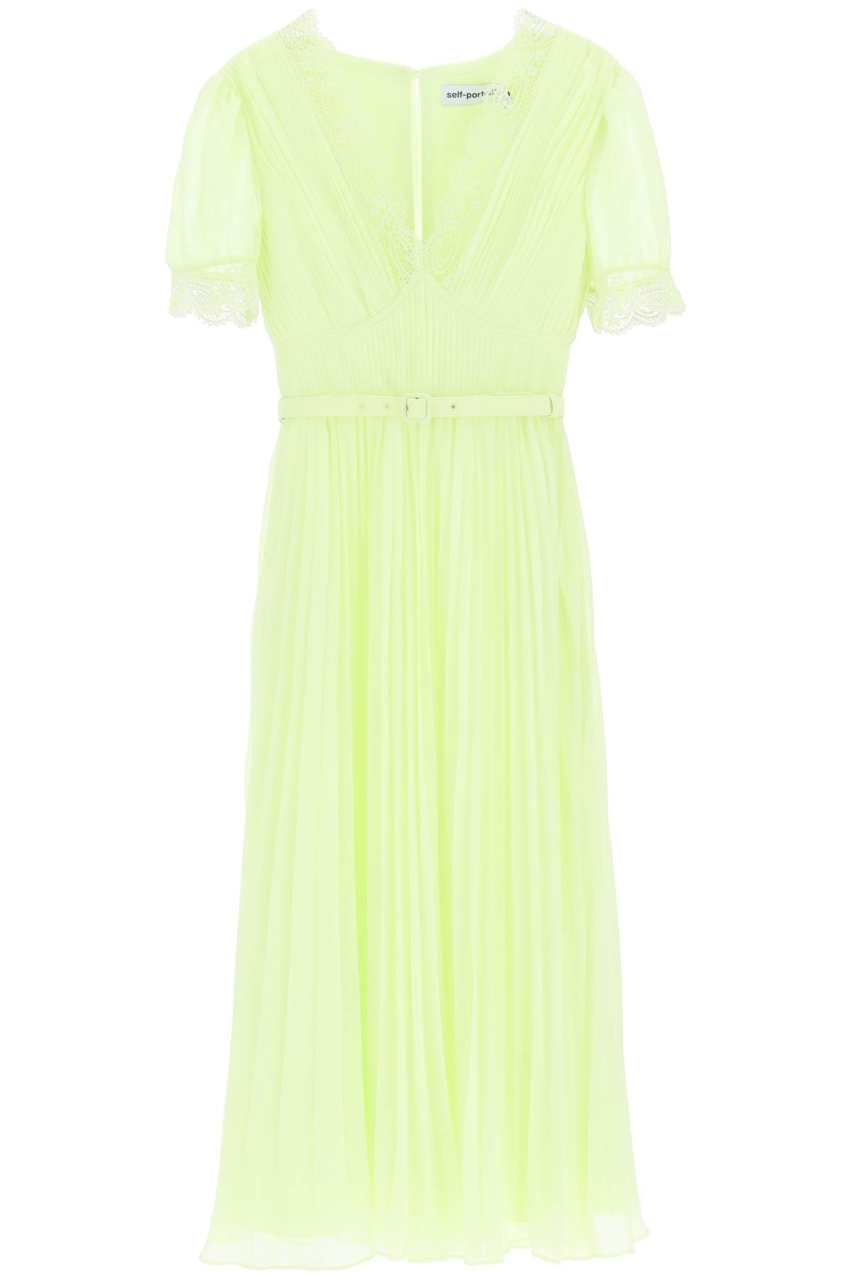 Self portrait pleated chiffon midi dress-Self Portrait-8-Urbanheer