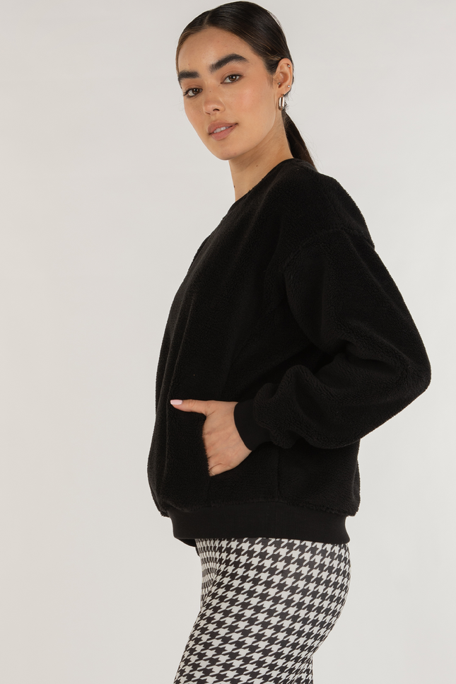 Teddy Sherpa Sweatshirt Micro-Fleece Lined-rebody-Urbanheer