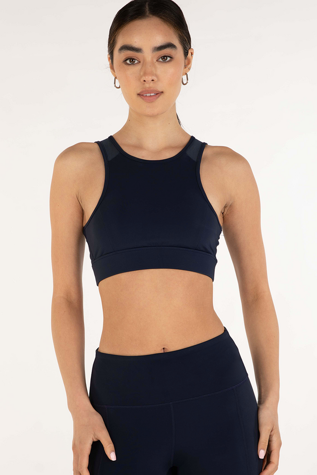 Venti Mesh Longline Silkiflex™ Longline Bra-rebody-Cool Navy-XS-Urbanheer