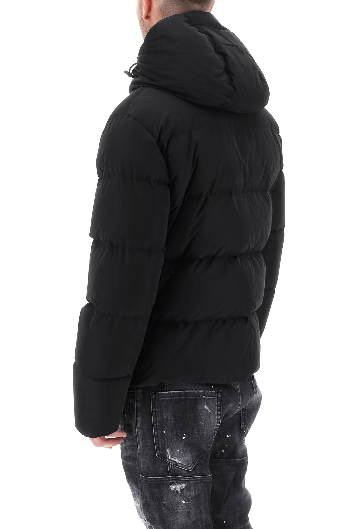 Dsquared2 Black Hooded Down Jacket