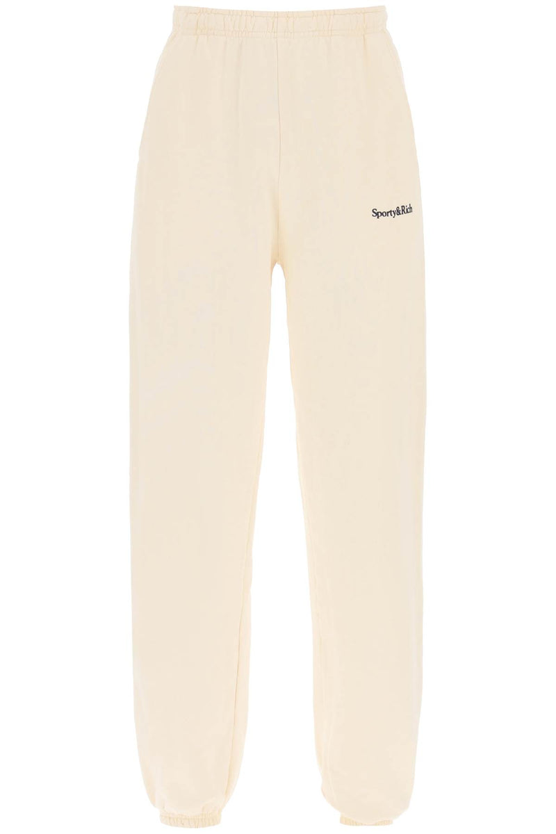 Sporty rich jogger pants with logo detail-Sporty & Rich-L-Urbanheer