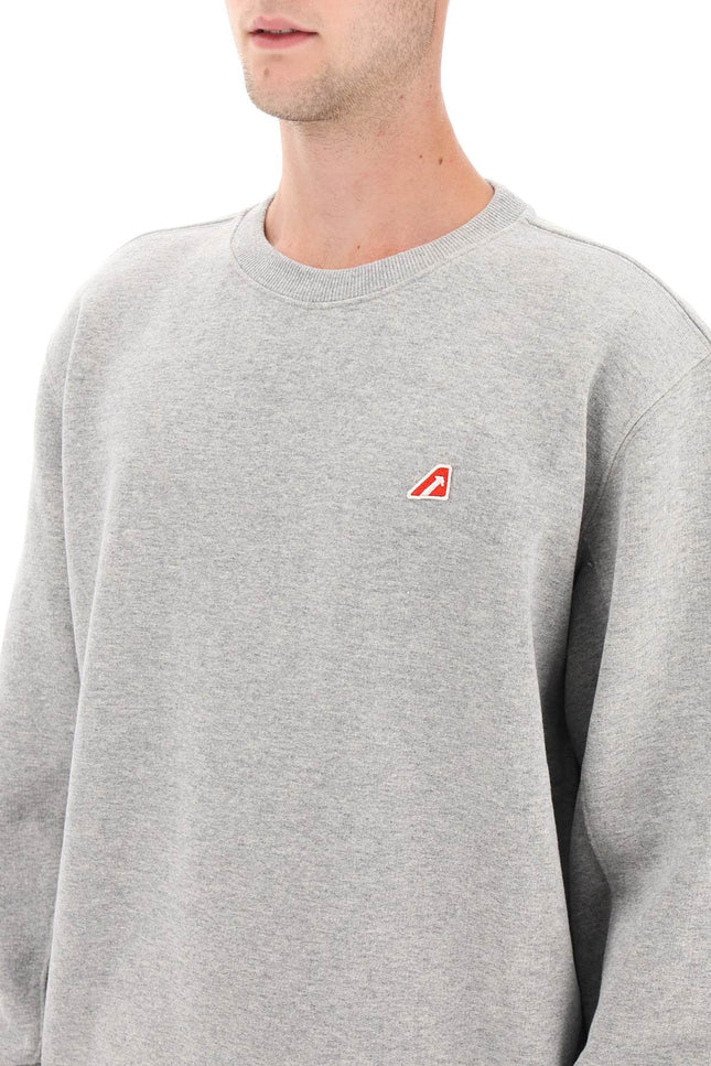 Autry crew-neck sweatshirt with logo patch-Autry-Urbanheer