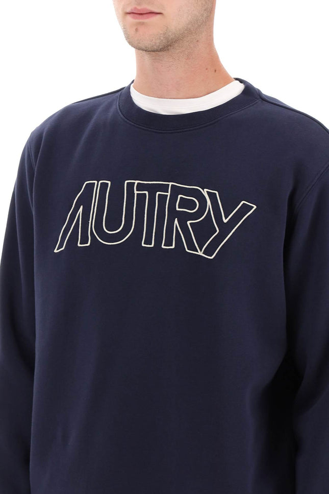 Autry crew-neck sweatshirt with logo embroidery-Autry-Urbanheer