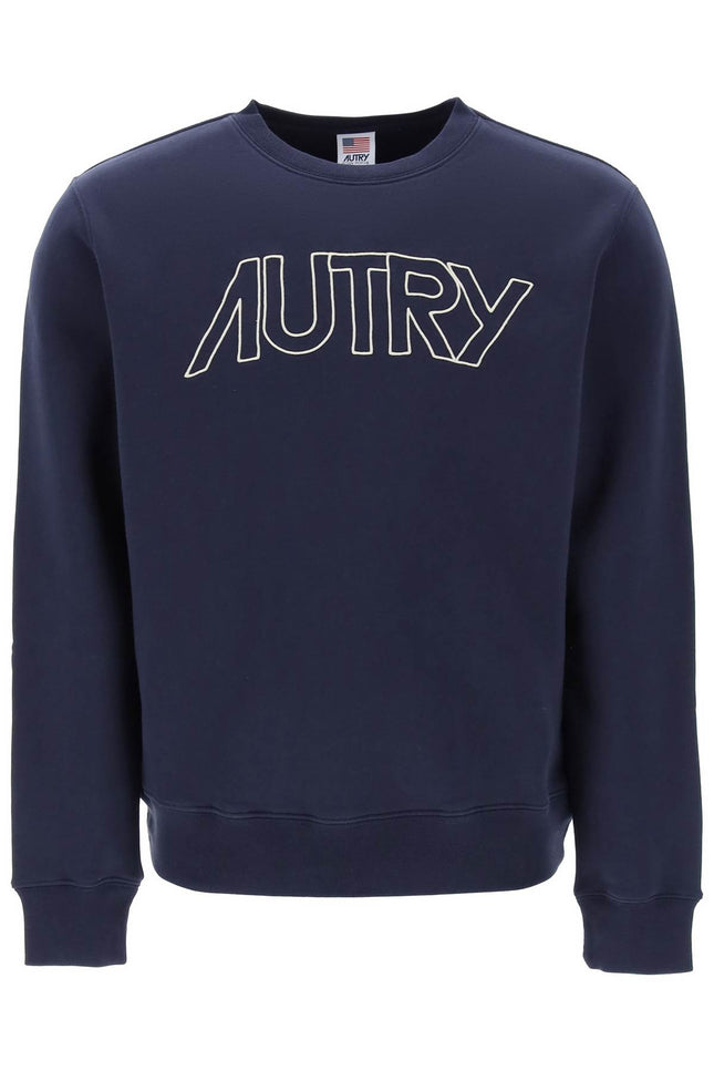 Autry crew-neck sweatshirt with logo embroidery-Autry-Urbanheer