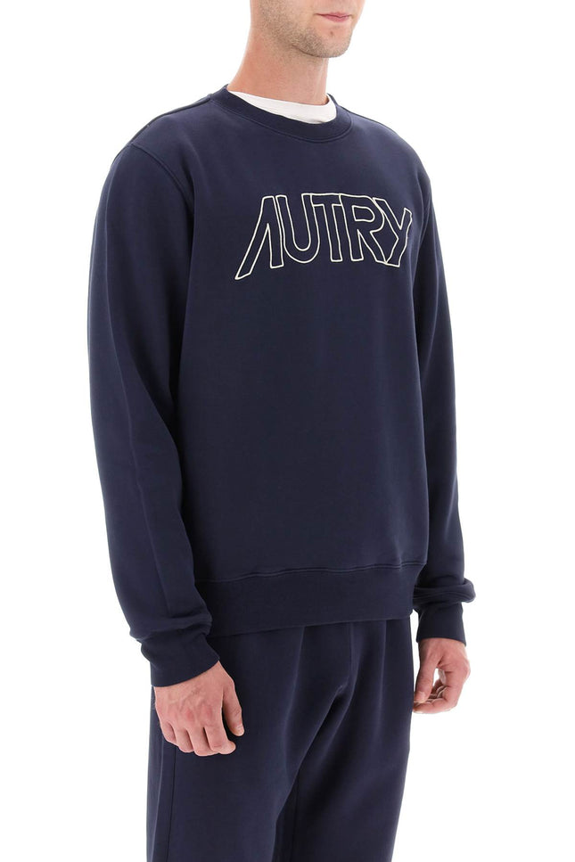 Autry crew-neck sweatshirt with logo embroidery-Autry-Urbanheer