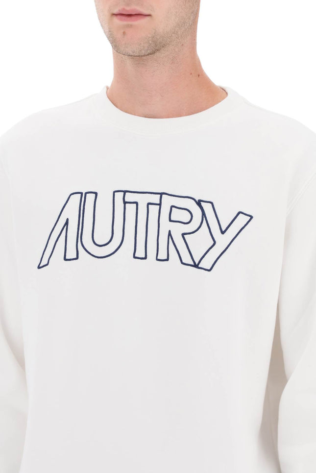 Autry crew-neck sweatshirt with logo embroidery-Autry-Urbanheer