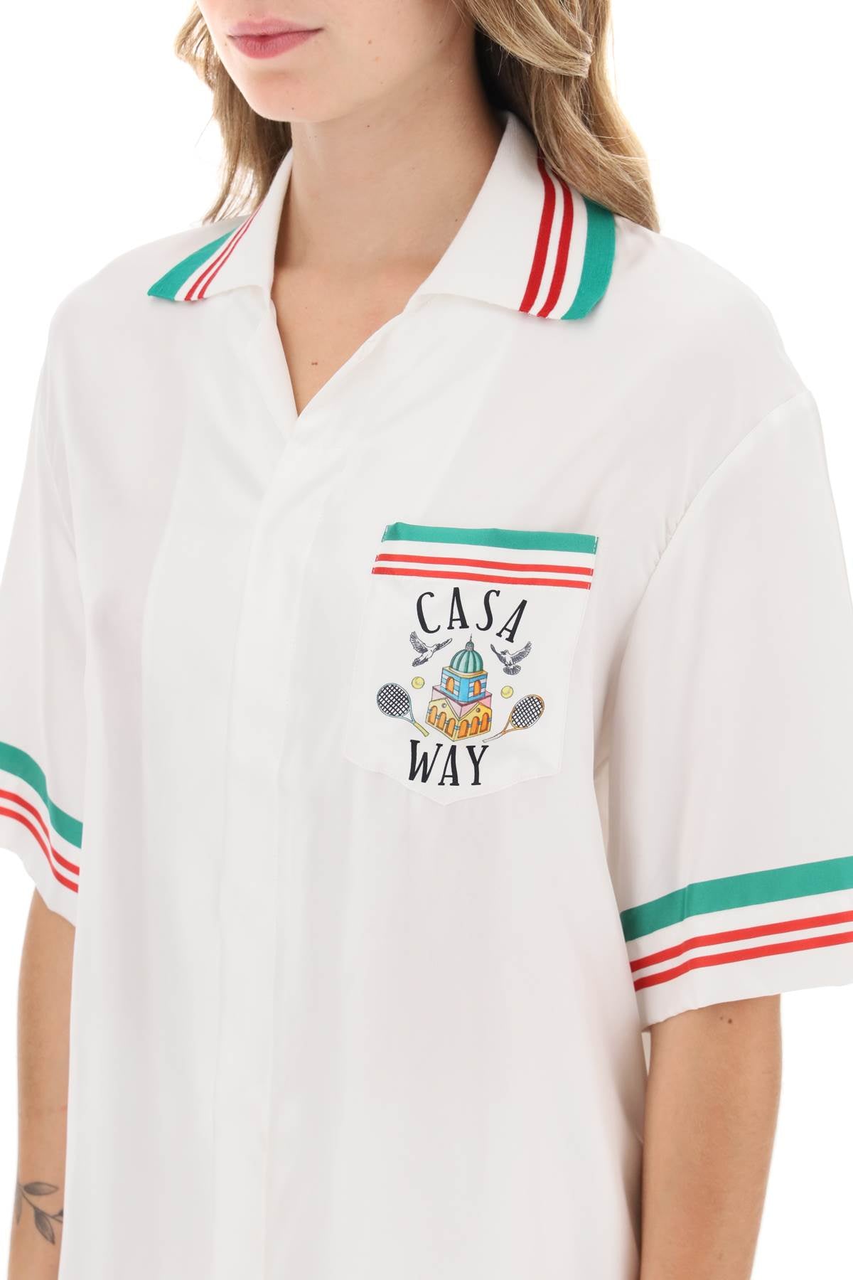 Casablanca Casa Way Silk Bowling Shirt-Casablanca-M-Urbanheer
