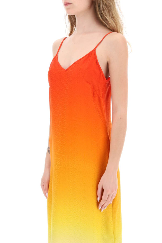 Casablanca Silk Satin Slip Dress With Gradient Effect-Casablanca-Urbanheer