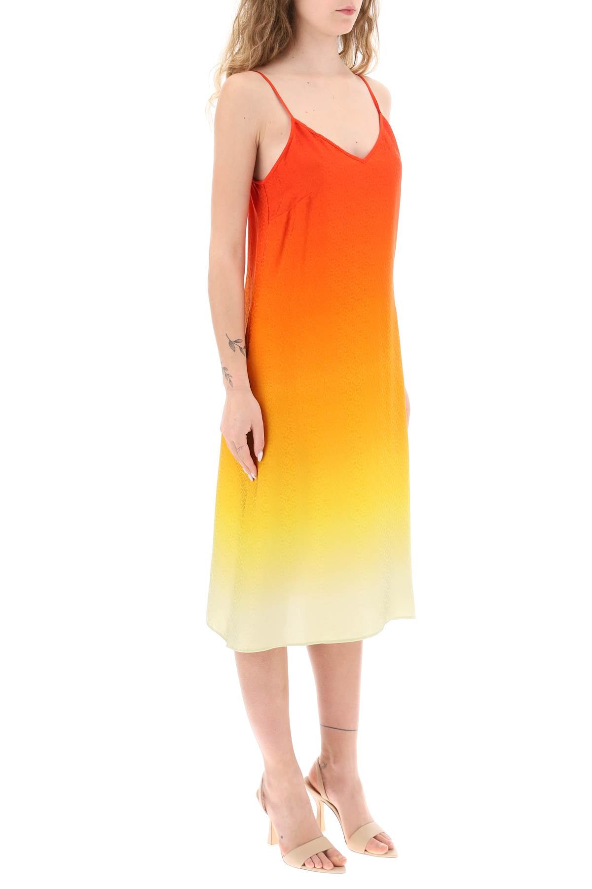 Casablanca Silk Satin Slip Dress With Gradient Effect-Casablanca-Urbanheer