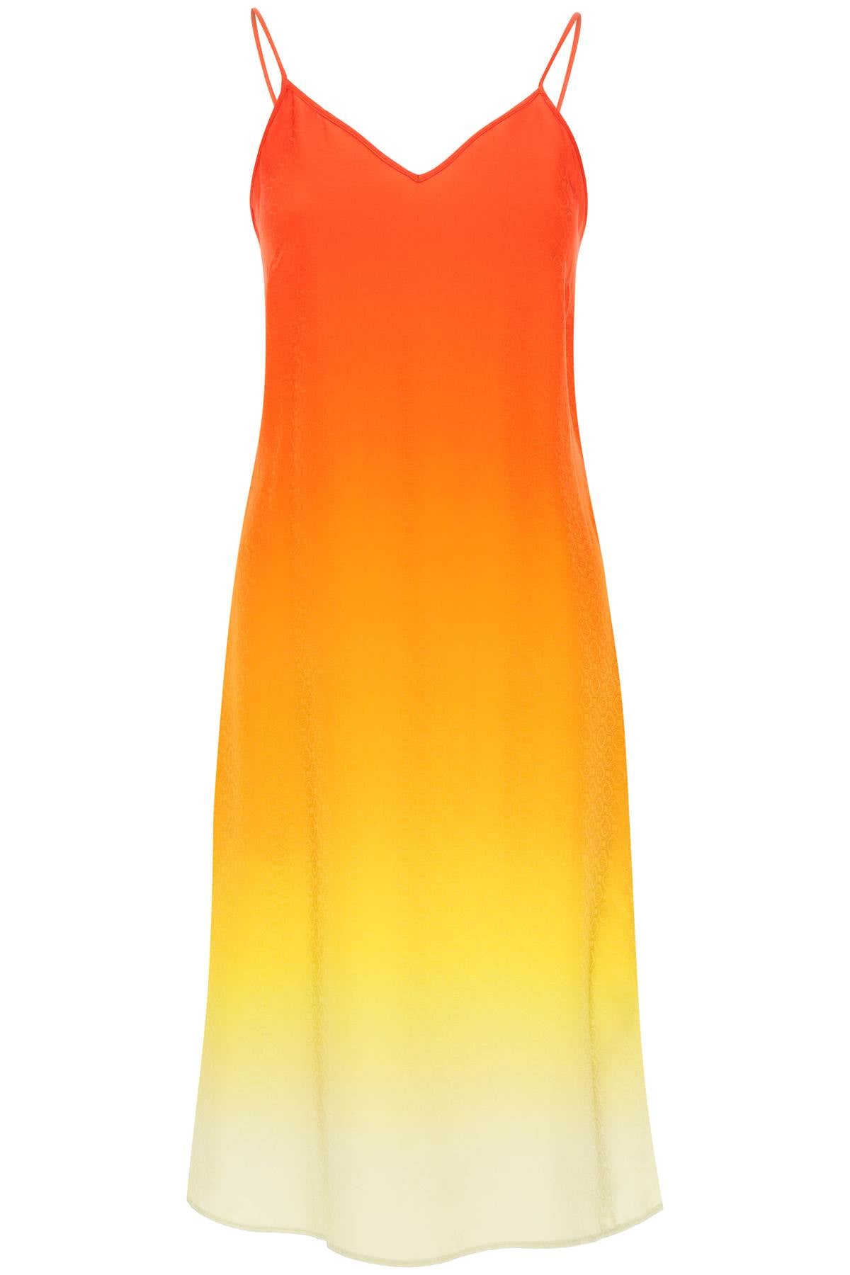 Casablanca Silk Satin Slip Dress With Gradient Effect-Casablanca-Urbanheer