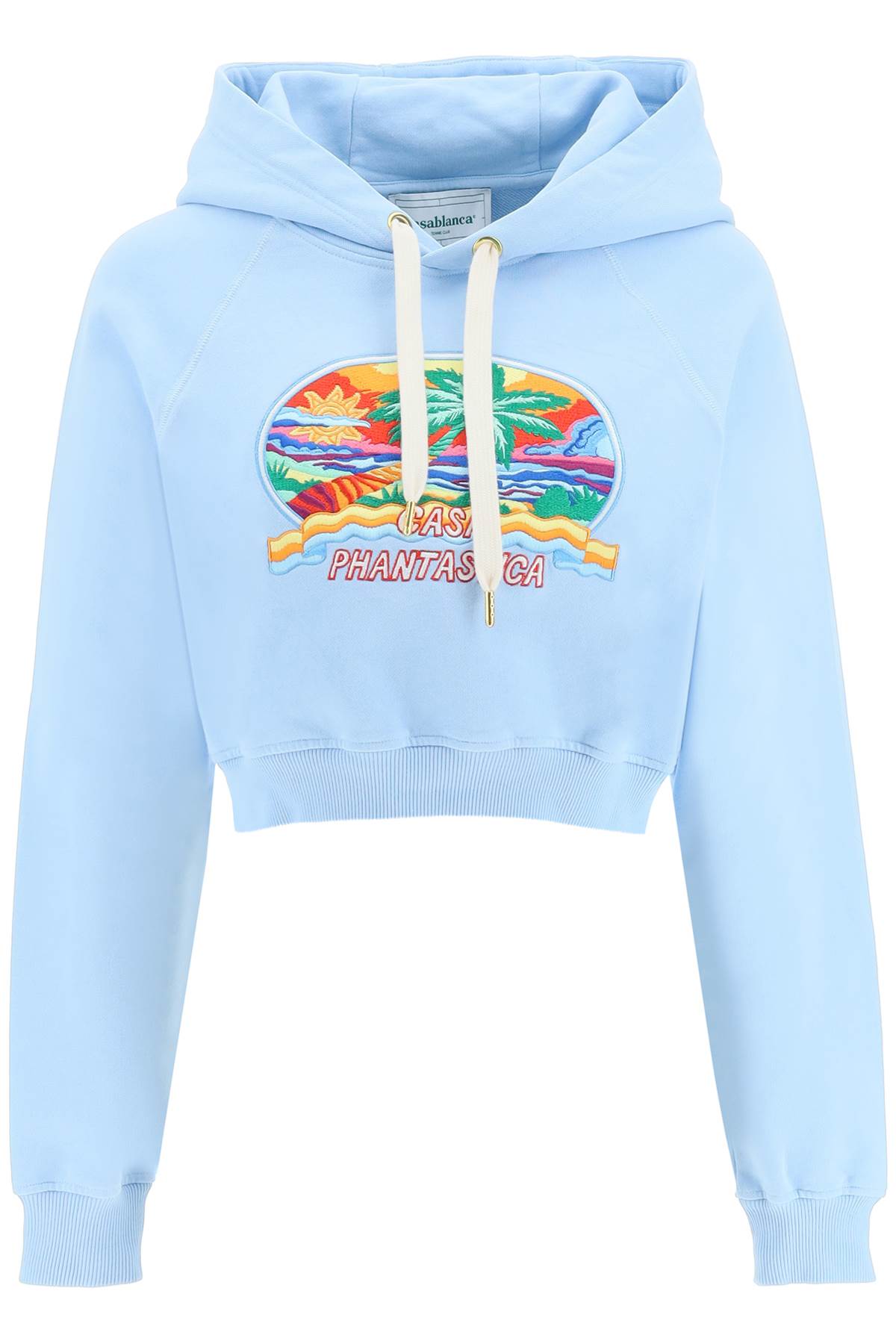 Casablanca 'Casa Phantastica' Cropped Hoodie In Organic Cotton-Casablanca-L-Urbanheer