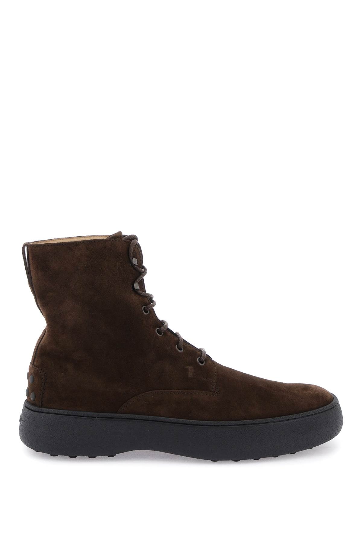 Tod'S W.G. Suede Lace-Up Ankle Boots-Tod'S-Urbanheer
