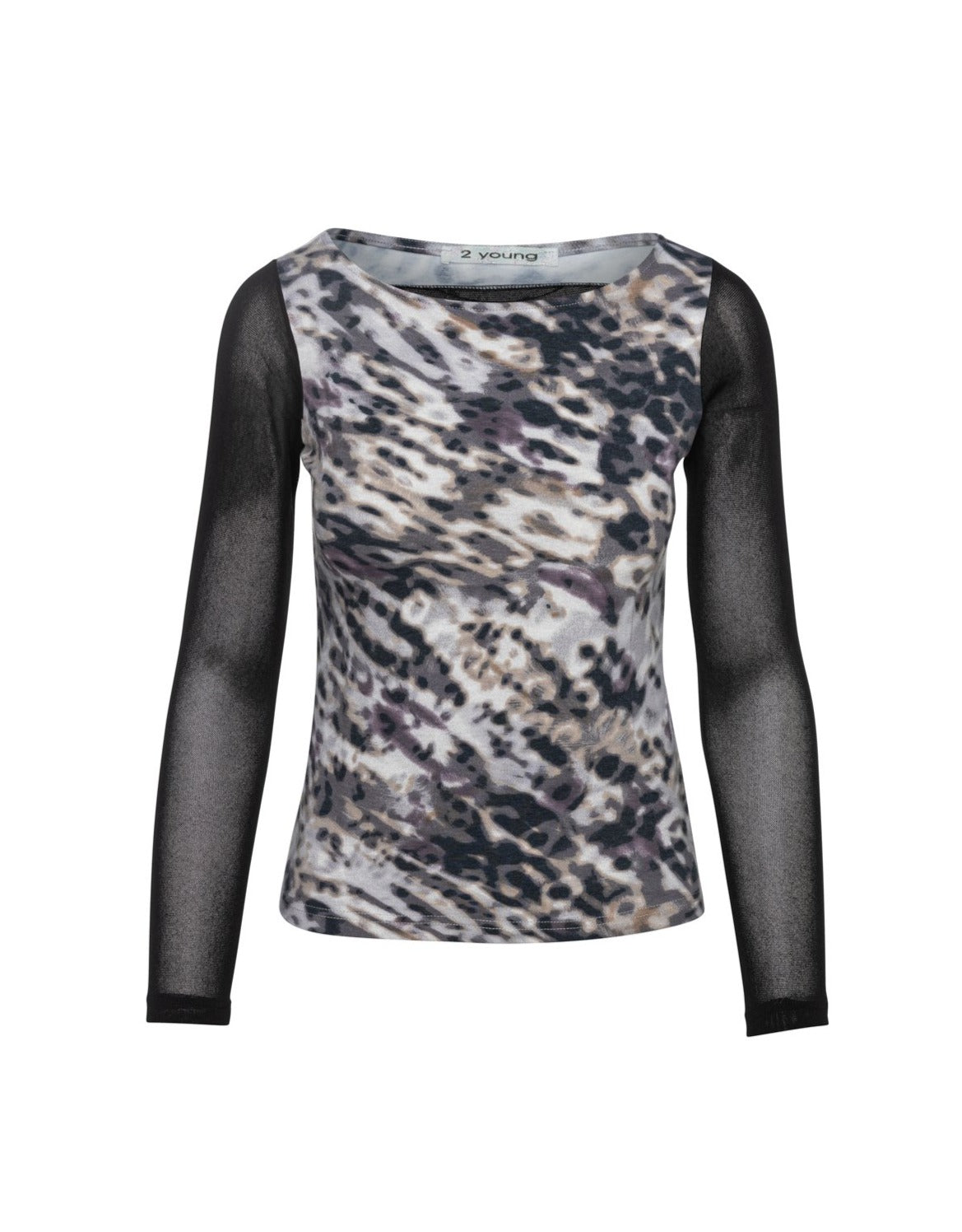 Sheer & Animal Print Top-Conquista-Urbanheer