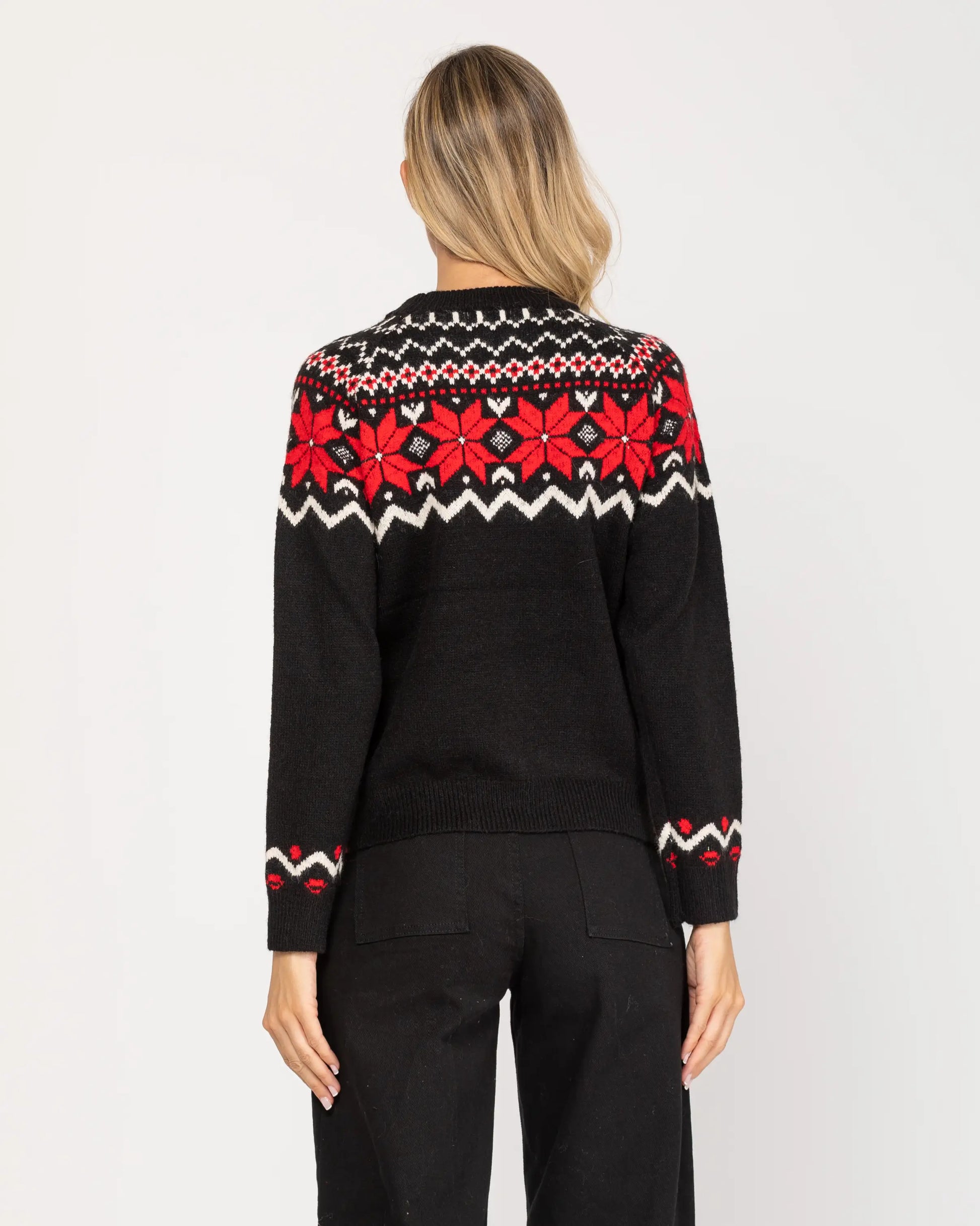 Knitted Jumper With Geometric Print.-Tantra-Urbanheer