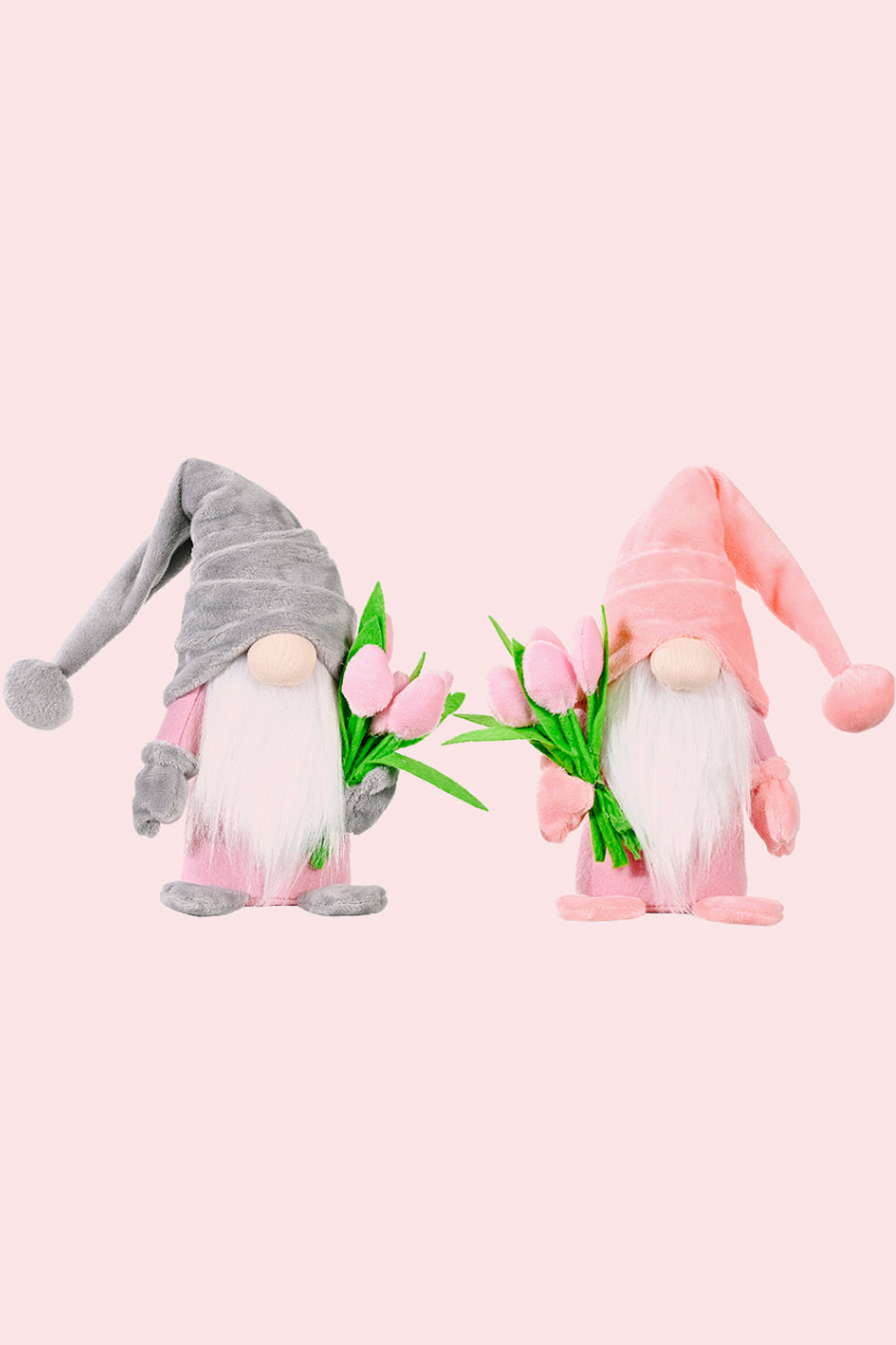 Standing Cute Plush Gnome With Tulip-UHX-Urbanheer