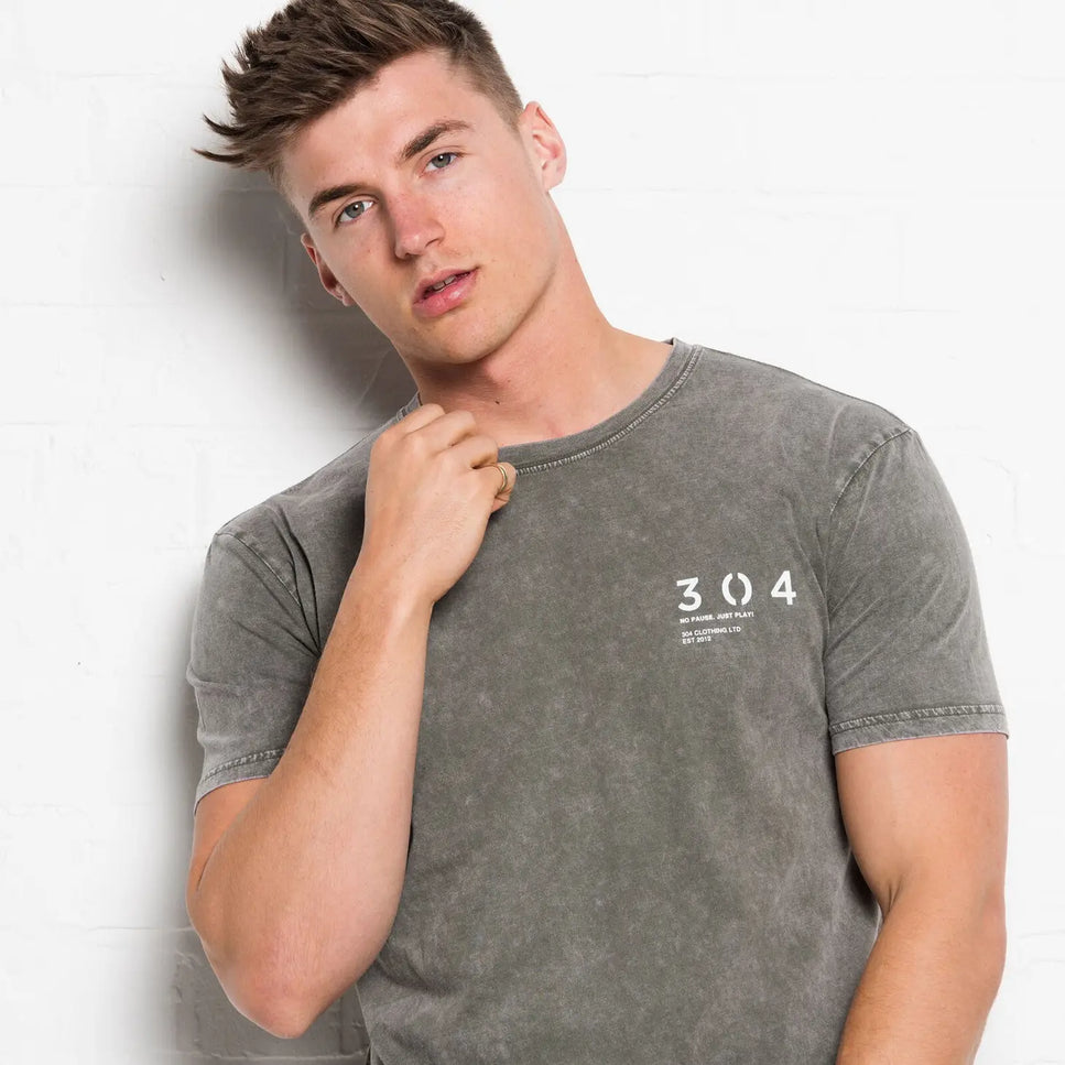 Stone Wash T-Shirt Moss-304 Clothing-Urbanheer