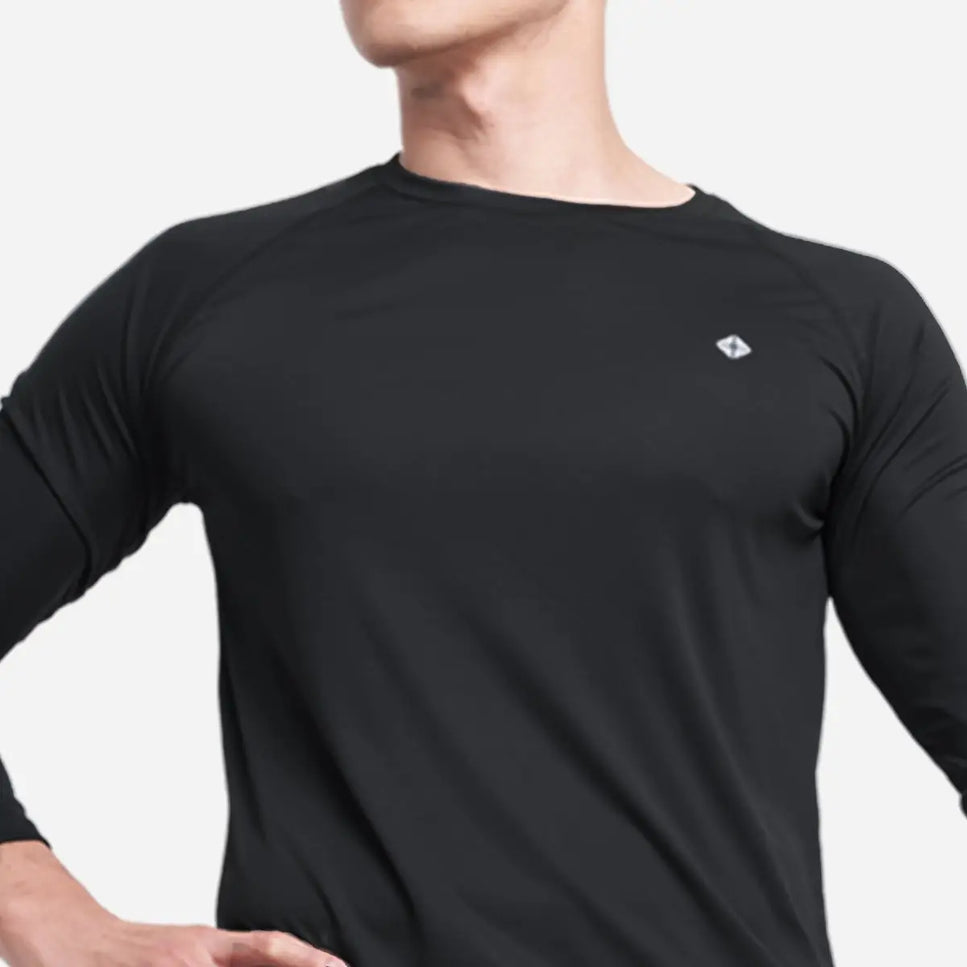 Tm Men Workout Long Sleeve T-Shirt - Black-Clothing - Men-Thousand Miles-Urbanheer