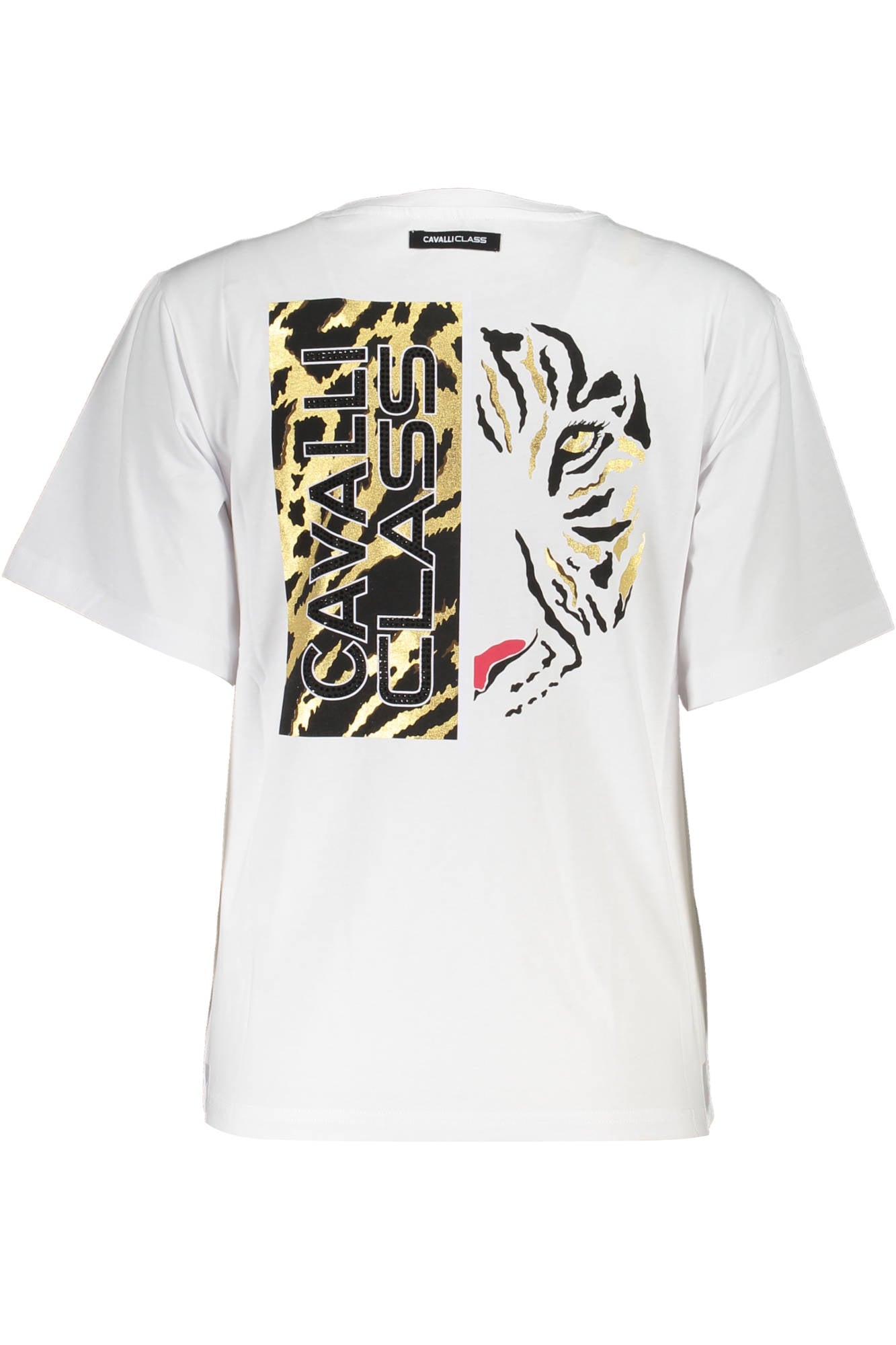 Cavalli Class T-Shirt Short Sleeve Woman White-T-Shirt-CAVALLI CLASS-Urbanheer