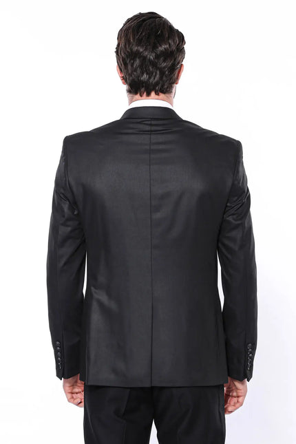 Plain Black Slim Fit Suit-Clothing-Wessi-Urbanheer