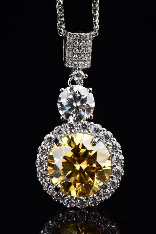 6 Carat Moissanite Pendant Necklace-Collab-Yellow-One Size-Urbanheer