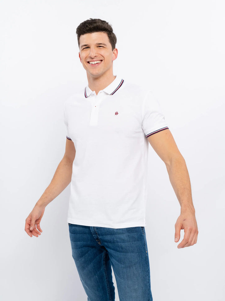 White Polo T-Shirt-SMF-Urbanheer