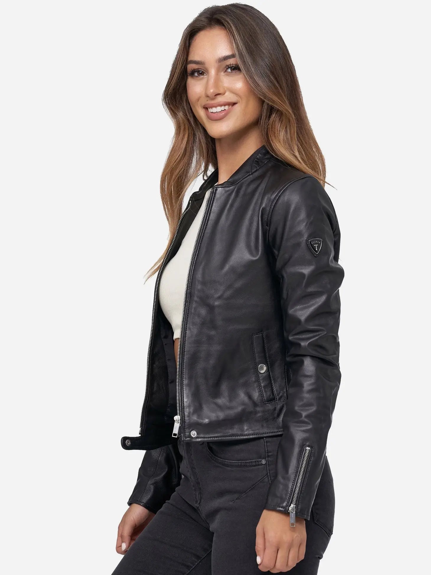 Tazzio Women's Leather Jacket-Tazzio-Urbanheer