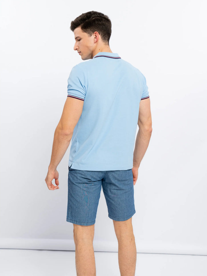 Light Blue Polo T-Shirt-SMF-Urbanheer