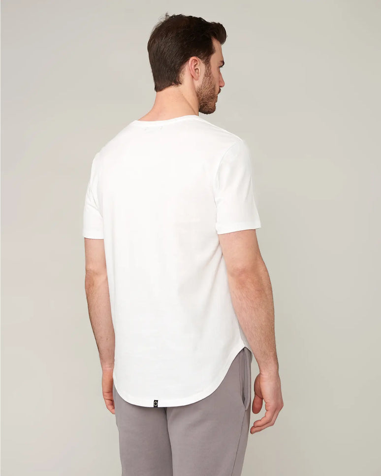 Zion Cloud White Brushed Scoop T-Shirt-Tourn-Urbanheer