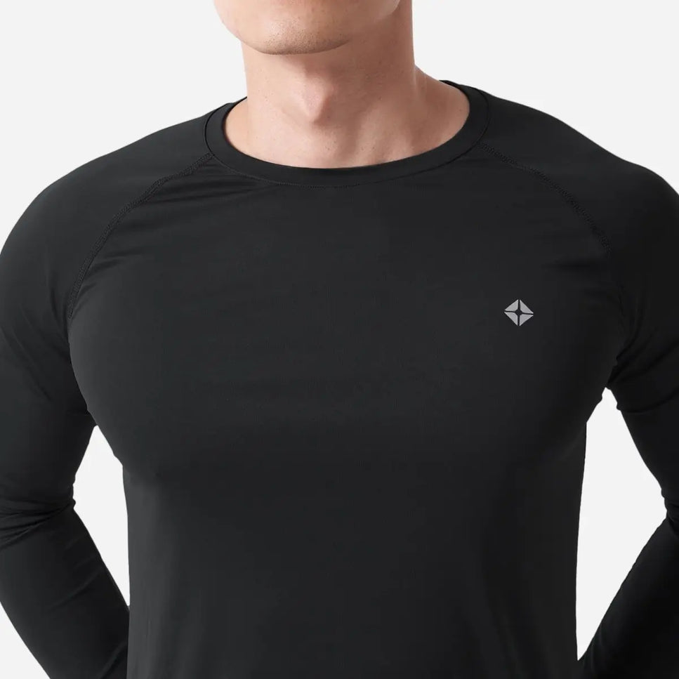 Tm Men Workout Long Sleeve T-Shirt - Black-Clothing - Men-Thousand Miles-Urbanheer