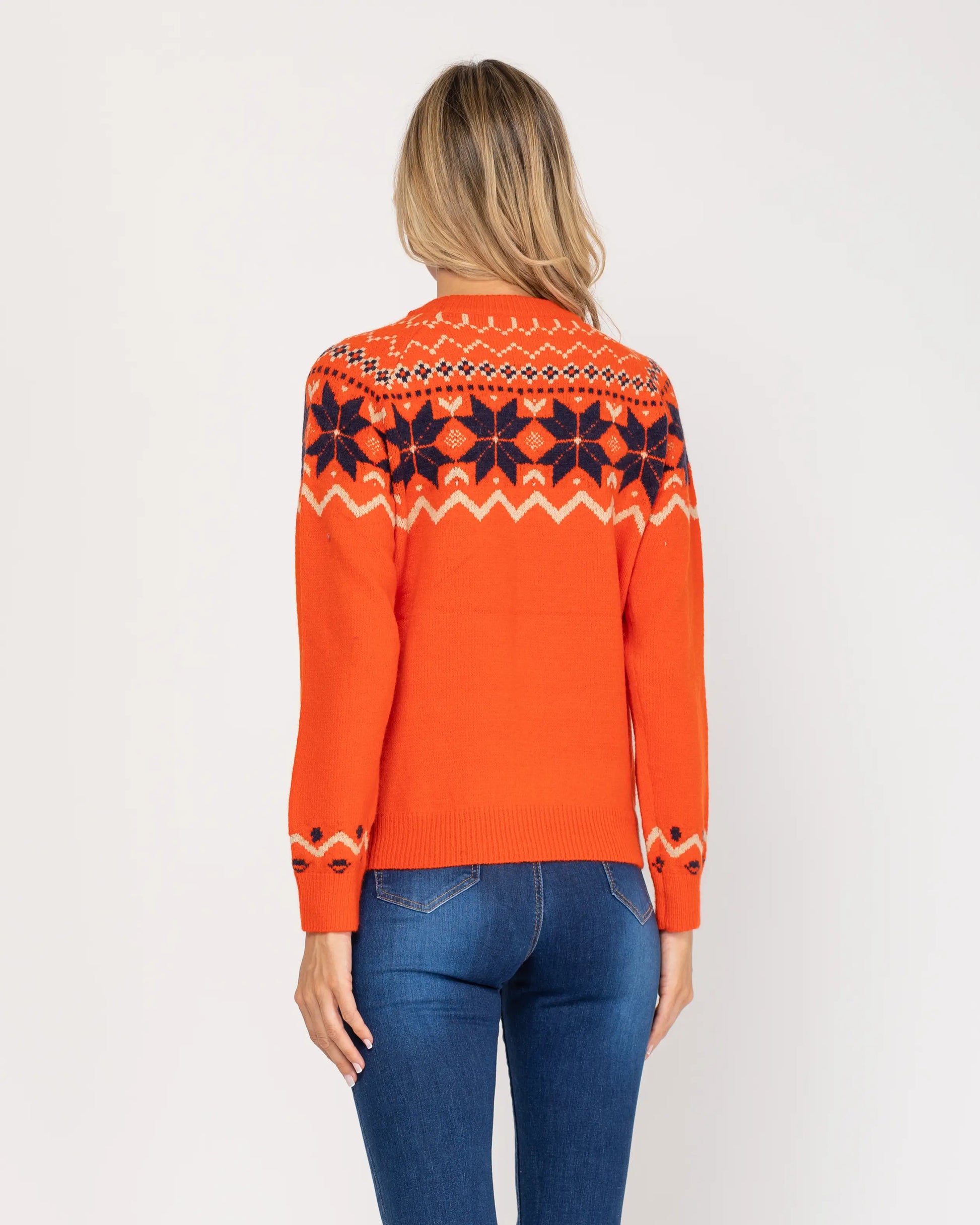 Knitted Jumper With Geometric Print.-Tantra-Urbanheer