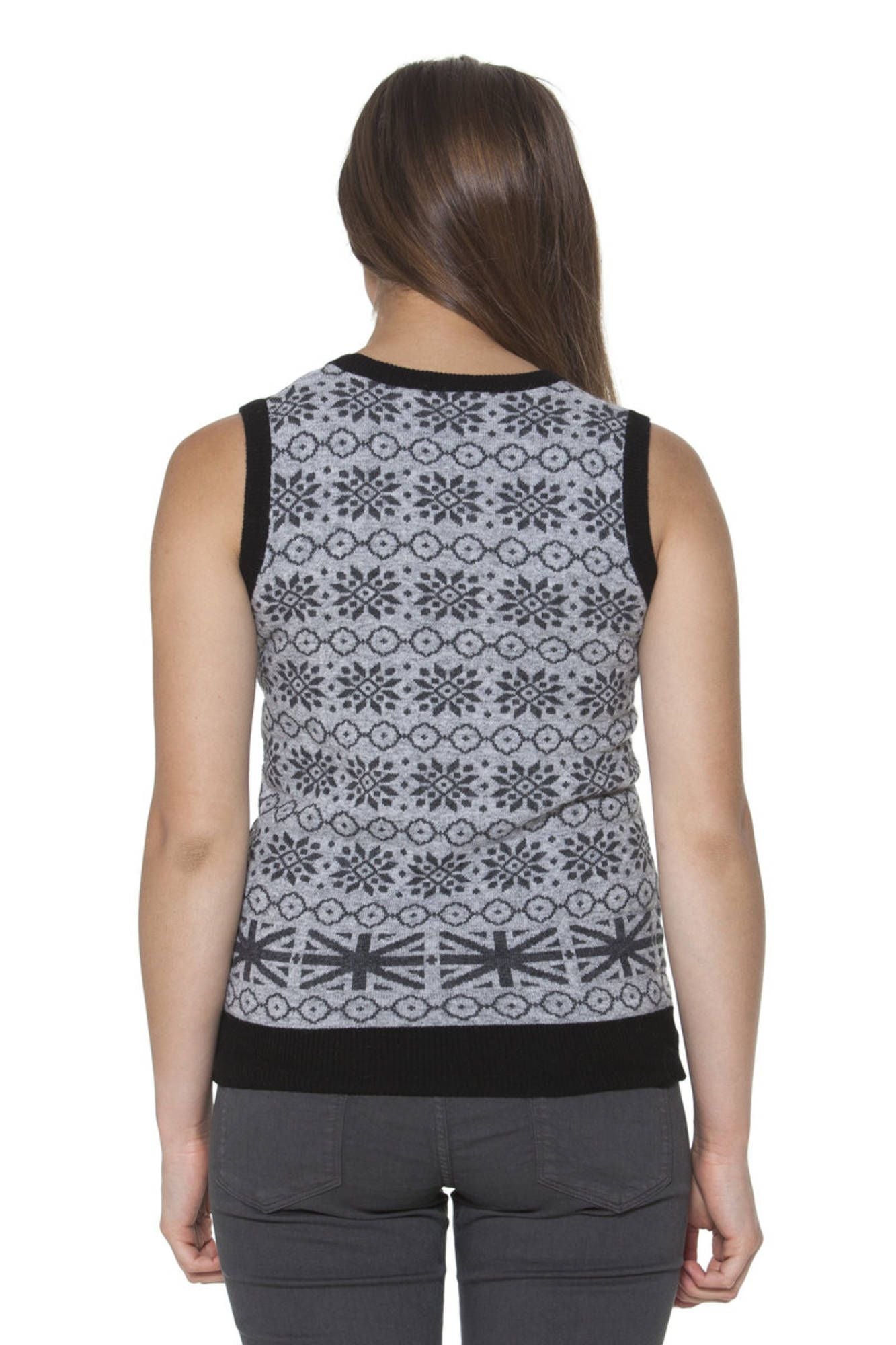 FRED PERRY WOMEN&#39;S GRAY VEST-FRED PERRY-GREY-S-Urbanheer