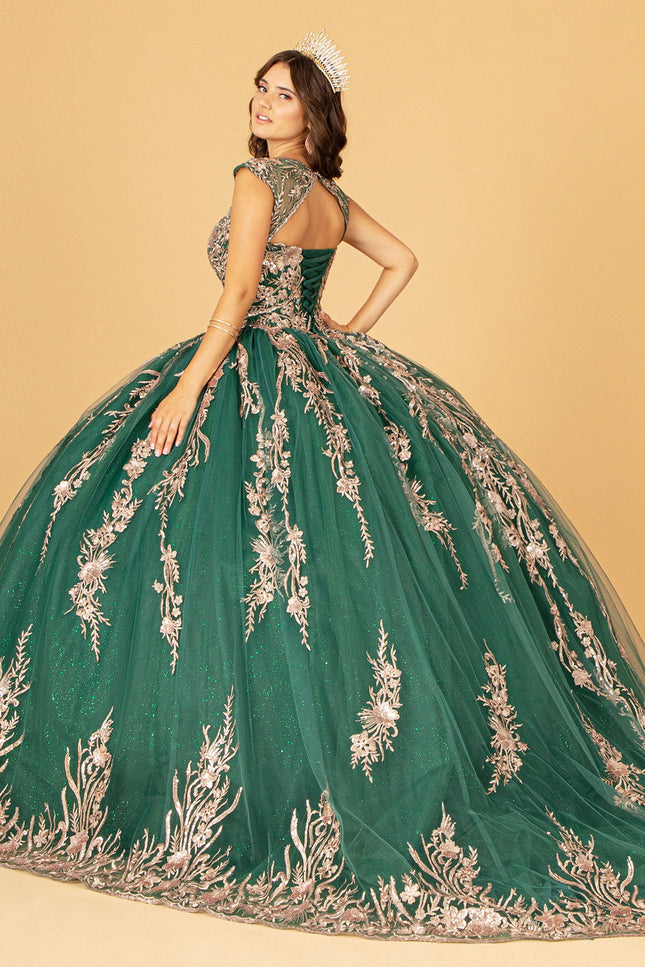 Sequin Glitter Embellished Quinceanera Dress Corset Back Glgl3076-QUINCEANERA-GLSC-Urbanheer
