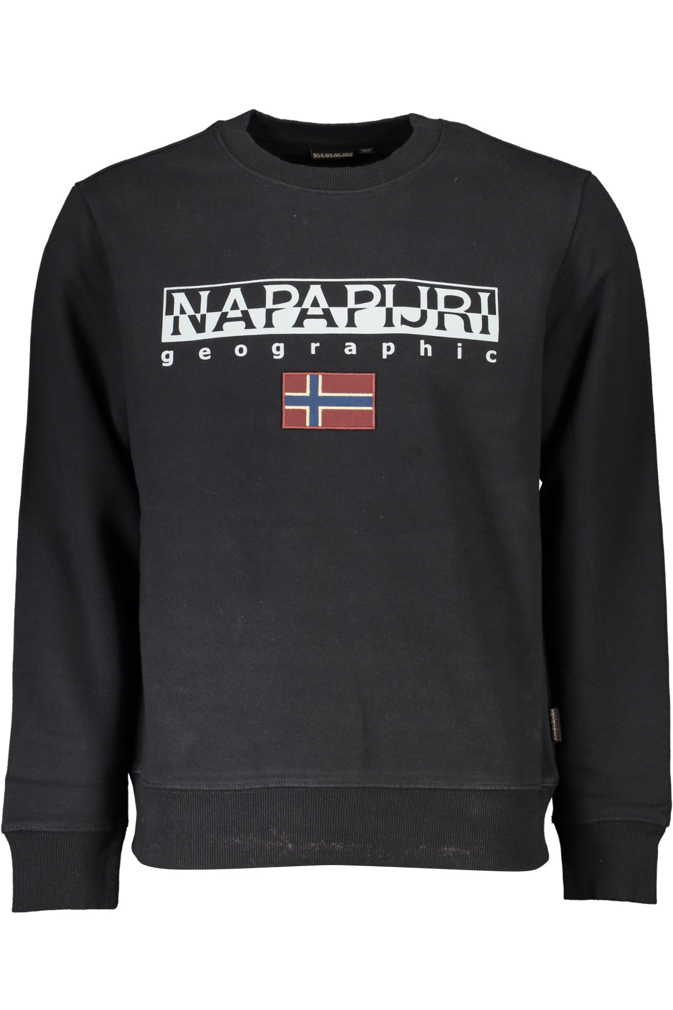 Napapijri Men'S Black Zipless Sweatshirt-Felpe-NAPAPIJRI-Urbanheer