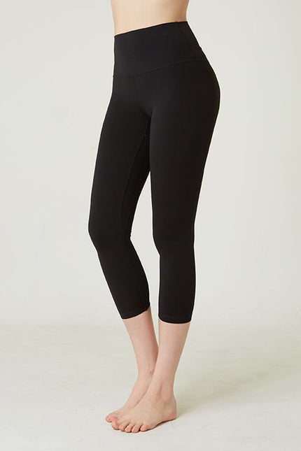 Basic Compass Capri Leggings 21"-rebody-Cozy Black-XS-Urbanheer