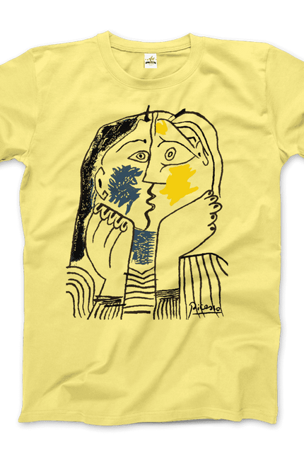 Pablo Picasso The Kiss 1979 Artwork T-Shirt-Art-O-Rama Shop-Urbanheer