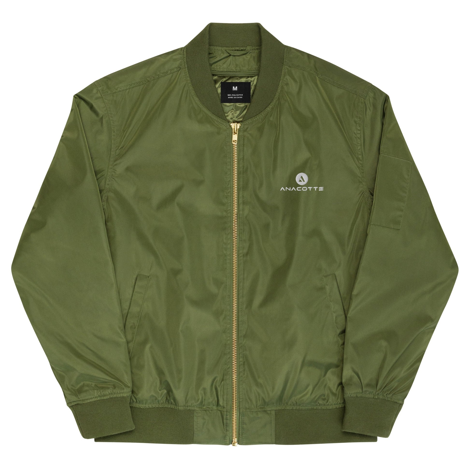 Anacotte Premium Recycled Bomber Jacket Black And Green-Anacotte-Urbanheer