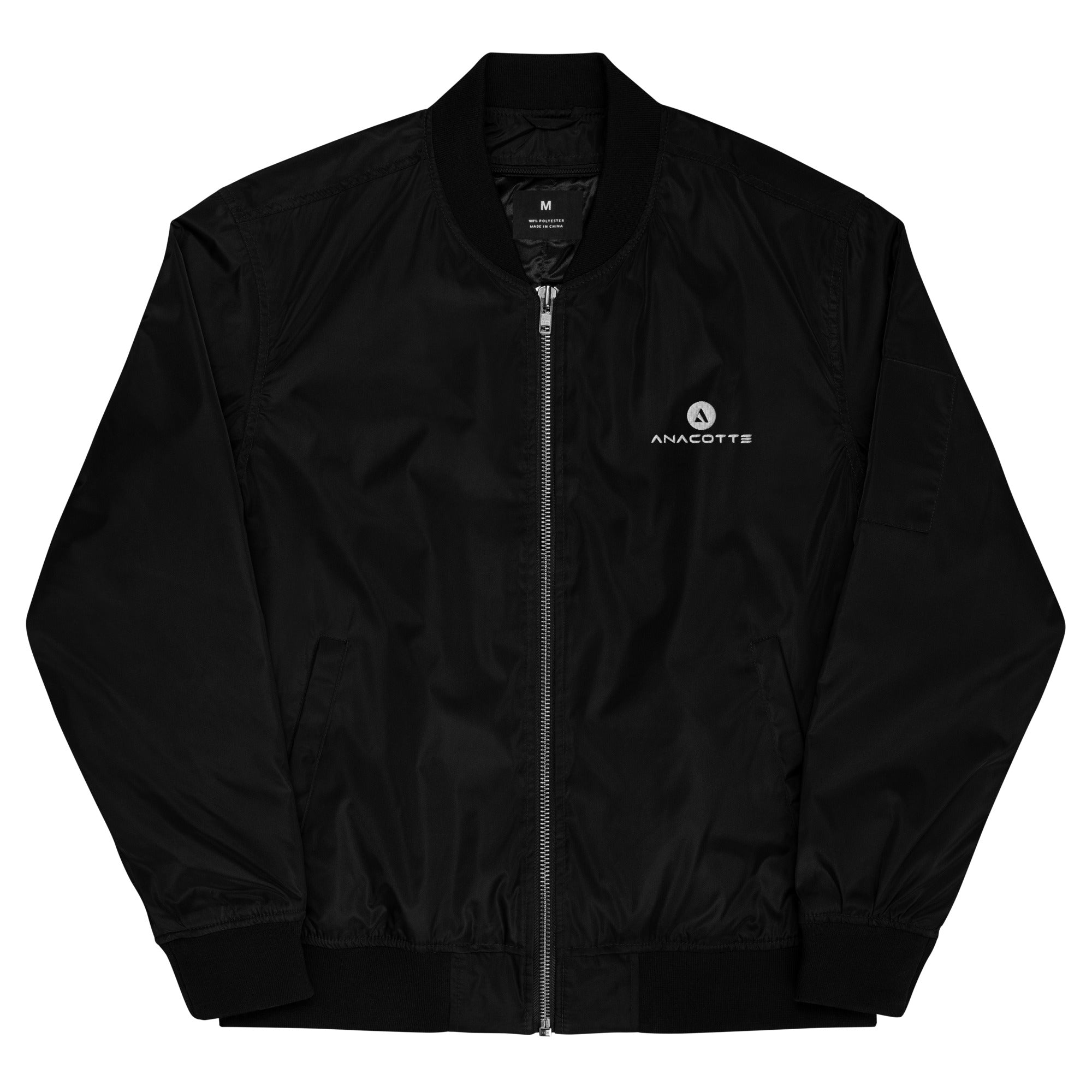 Anacotte Premium Recycled Bomber Jacket Black And Green-Anacotte-Urbanheer