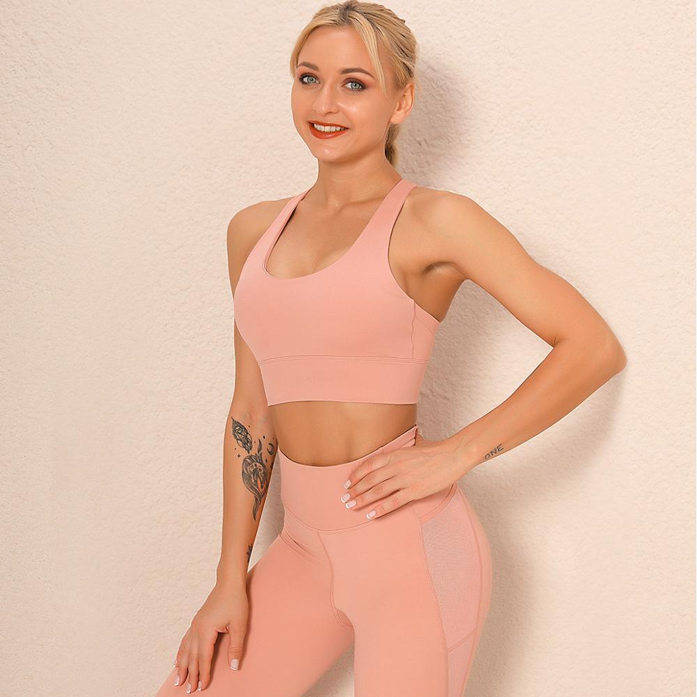 Solid Seamless Vest Top Energy-UHXA-pink bra-L-United States-Urbanheer