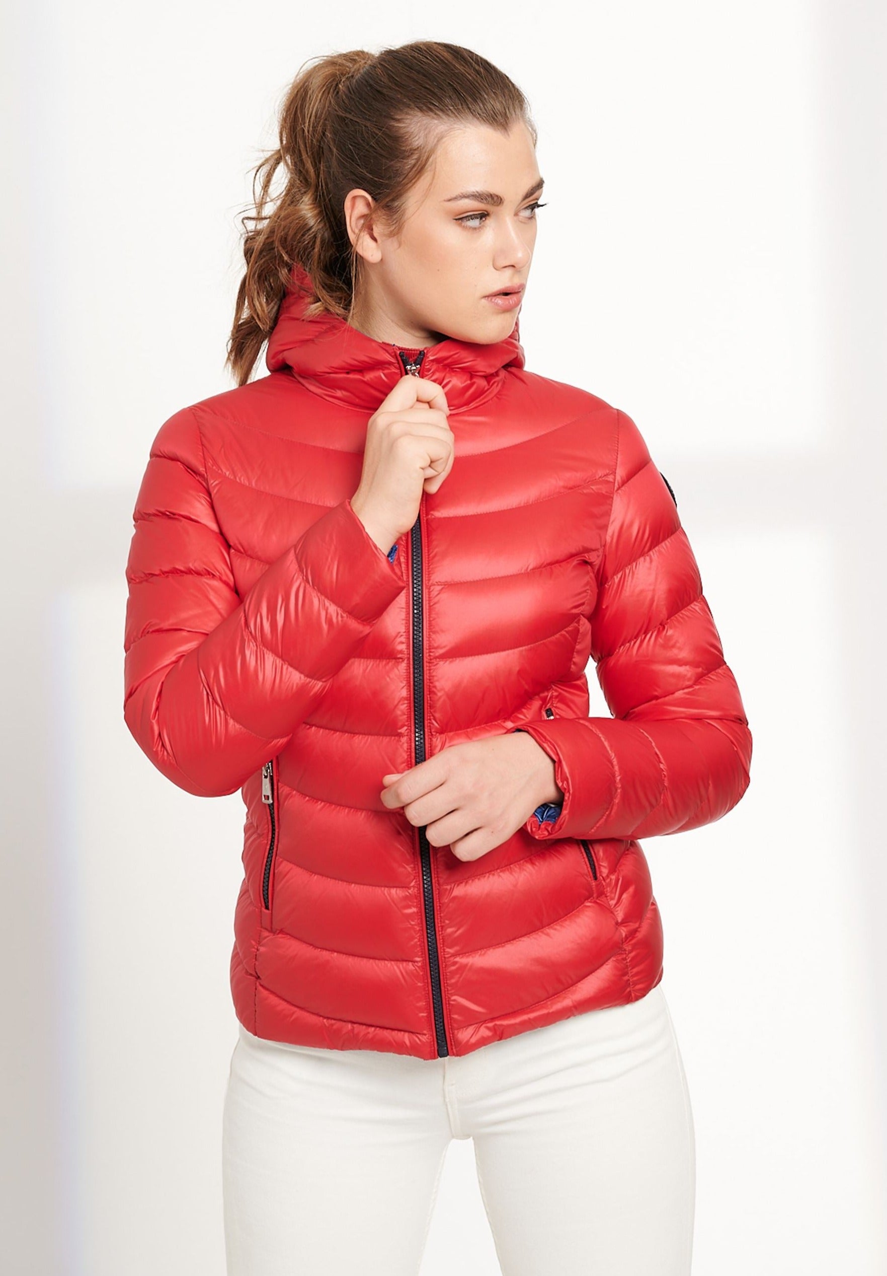 Clarise Puffer Women'S Jacket- Red-Clothing - Women-Henry Arroway-Urbanheer