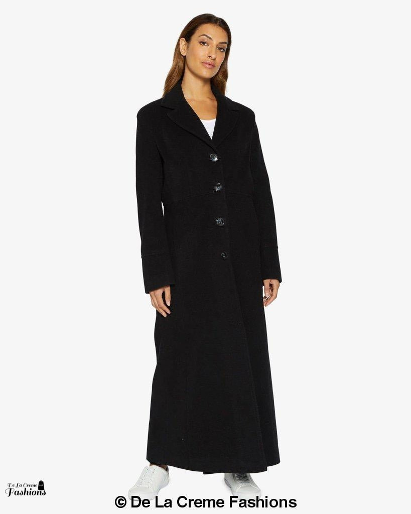 Slim Fit Wool Blend Longline Maxi Coat (1816) – Urbanheer