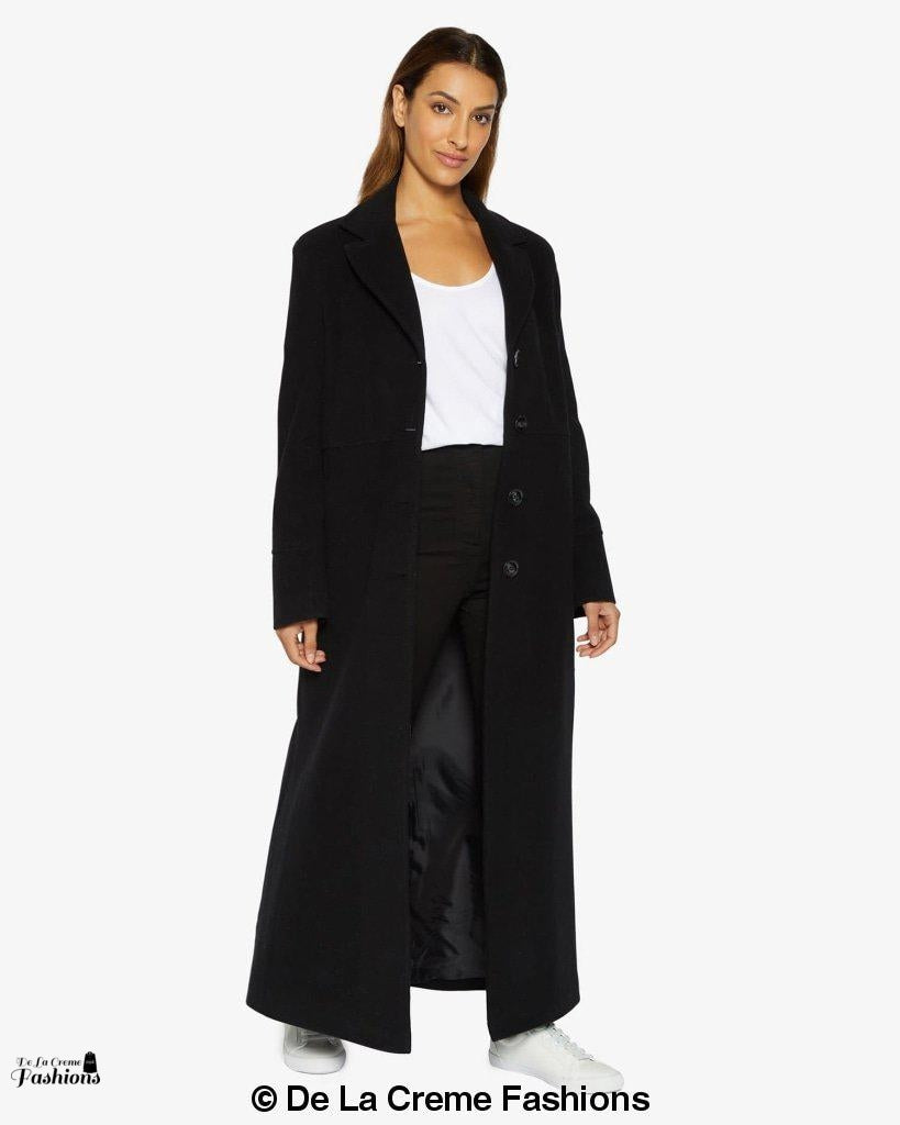 Slim Fit Wool Blend Longline Maxi Coat (1816) – Urbanheer